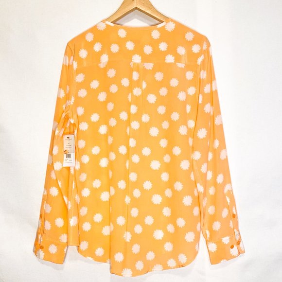 NWT Equipment Silk Blouse in Peach Floral Print - Picture 2 of 10